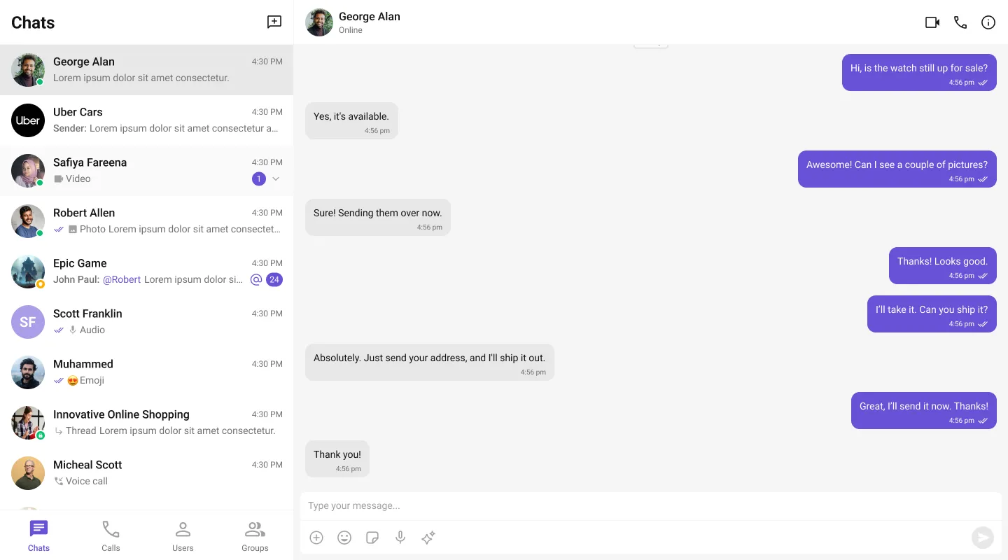 Real-time Chat App (Web)